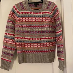 J.Crew Fair Isle 100% Wool Sweater - Size L